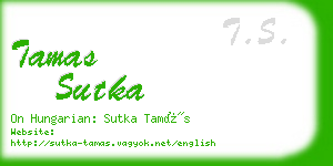 tamas sutka business card